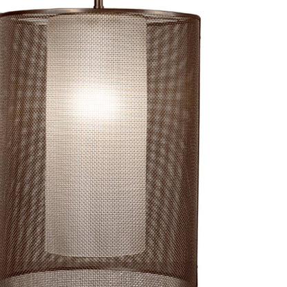 Uptown Mesh Frosted LED Pendant Light in Detail.