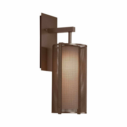 Uptown Mesh LED Wall Light in Flat Bronze.