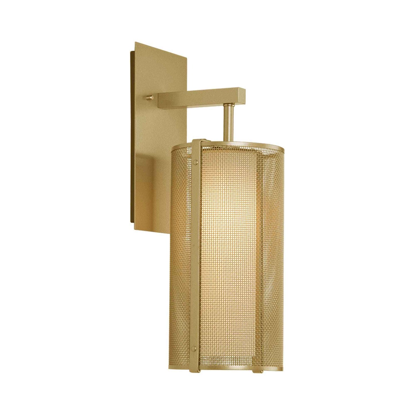 Uptown Mesh LED Wall Light in Gilded Brass.