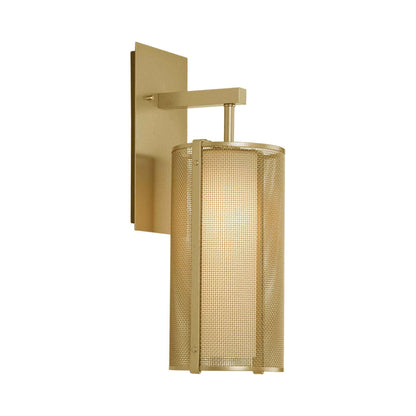 Uptown Mesh LED Wall Light in Gilded Brass.