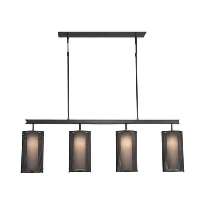 Uptown Mesh Linear LED Chandelier in Matte Black.