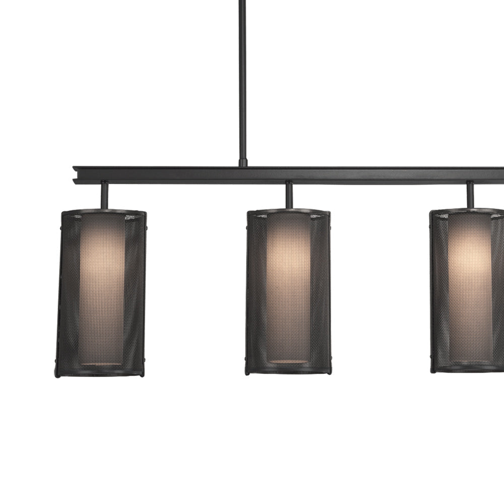 Uptown Mesh Linear LED Chandelier in Detail.