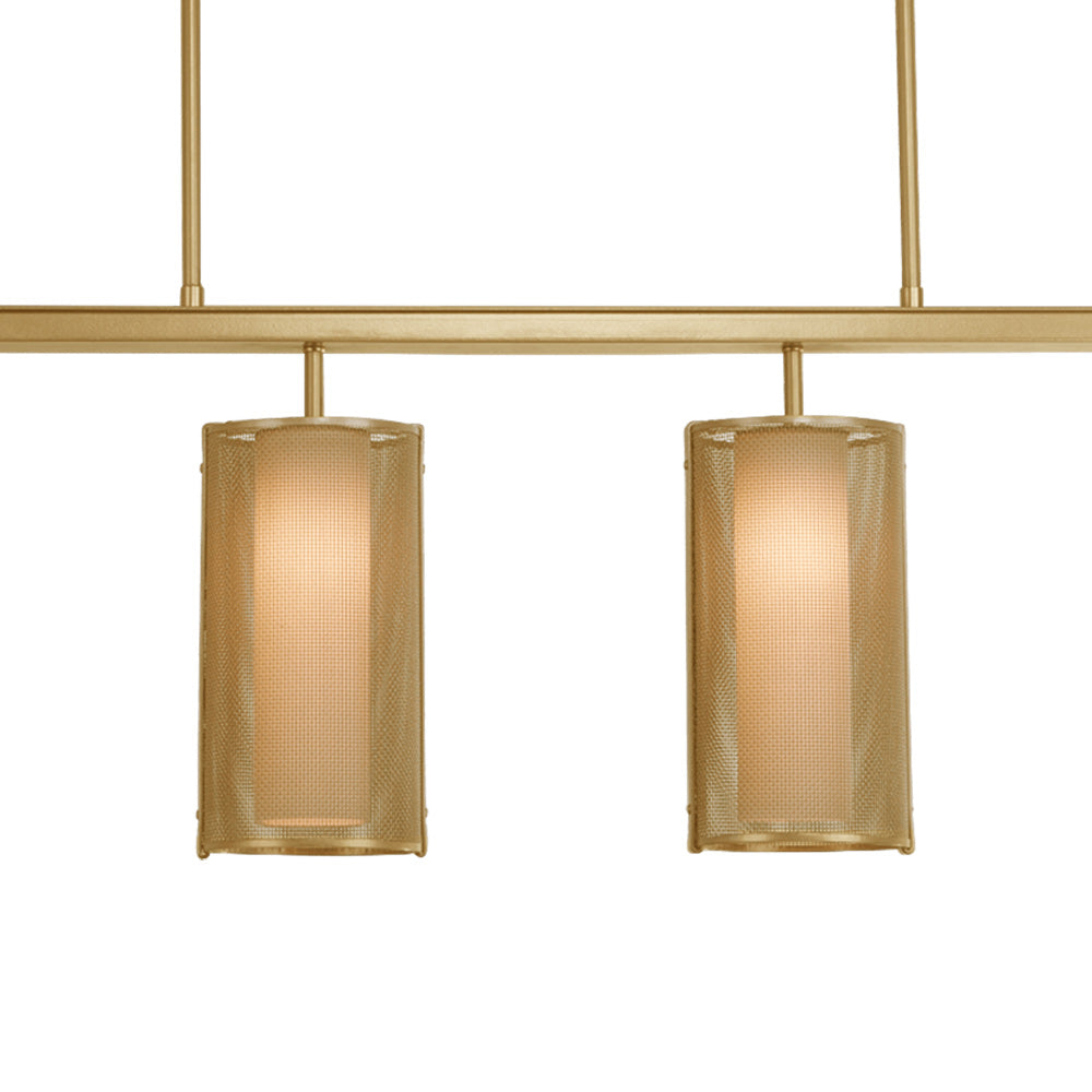 Uptown Mesh Linear LED Chandelier in Detail.