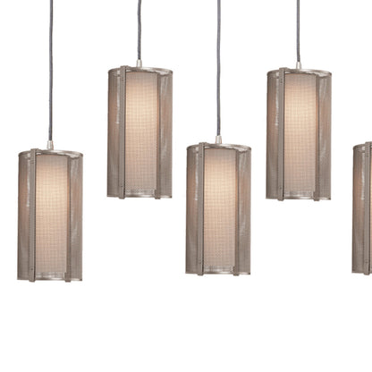 Uptown Mesh Linear LED Pendant Light in Detail.