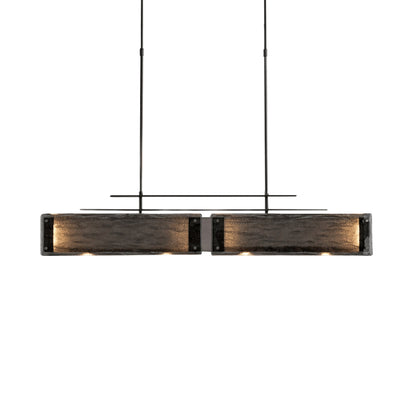 Urban Loft Parallel Linear LED Chandelier in Gunmetal (44.3-Inch).