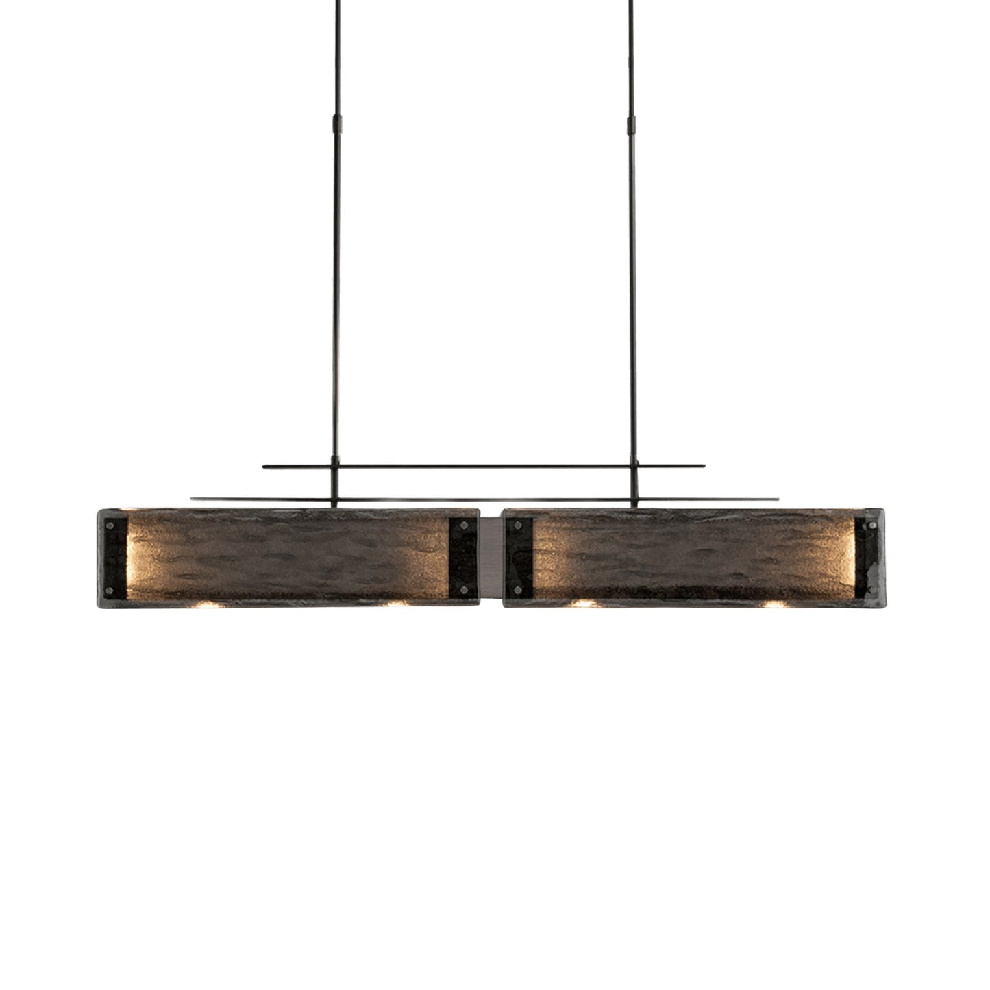 Urban Loft Parallel Linear LED Chandelier in Gunmetal (44.3-Inch).