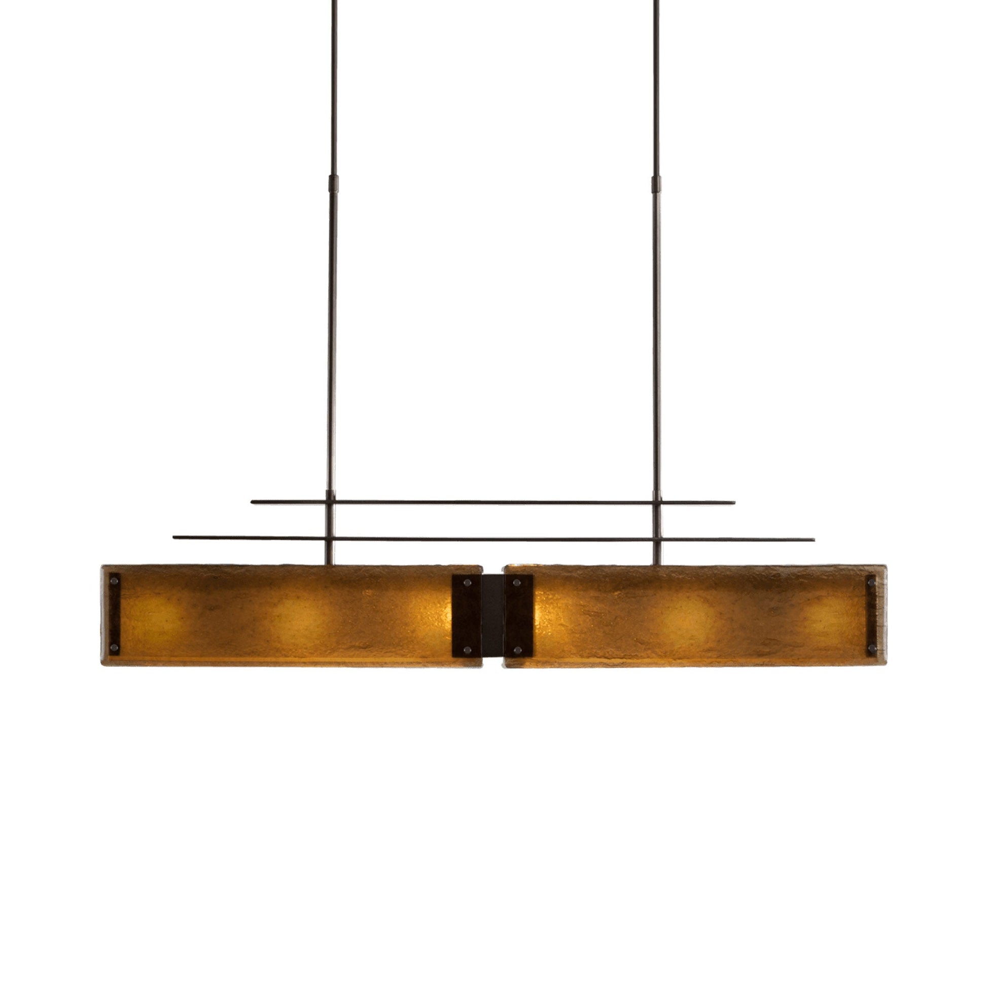 Urban Loft Parallel Linear LED Chandelier in Oil Rubbed Bronze/Bronze Granite (44.3-Inch).