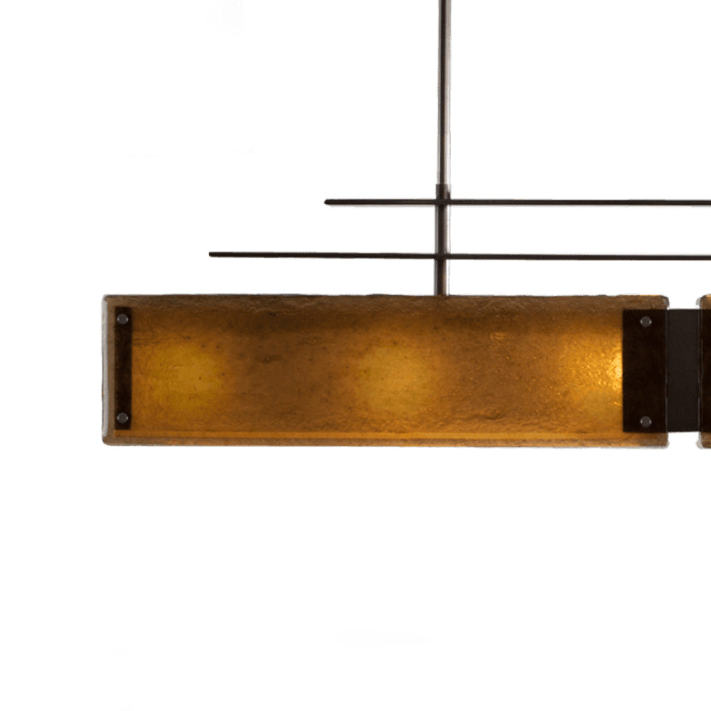 Urban Loft Parallel Linear LED Chandelier in Detail.