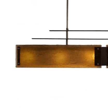 Urban Loft Parallel Linear LED Chandelier in Detail.