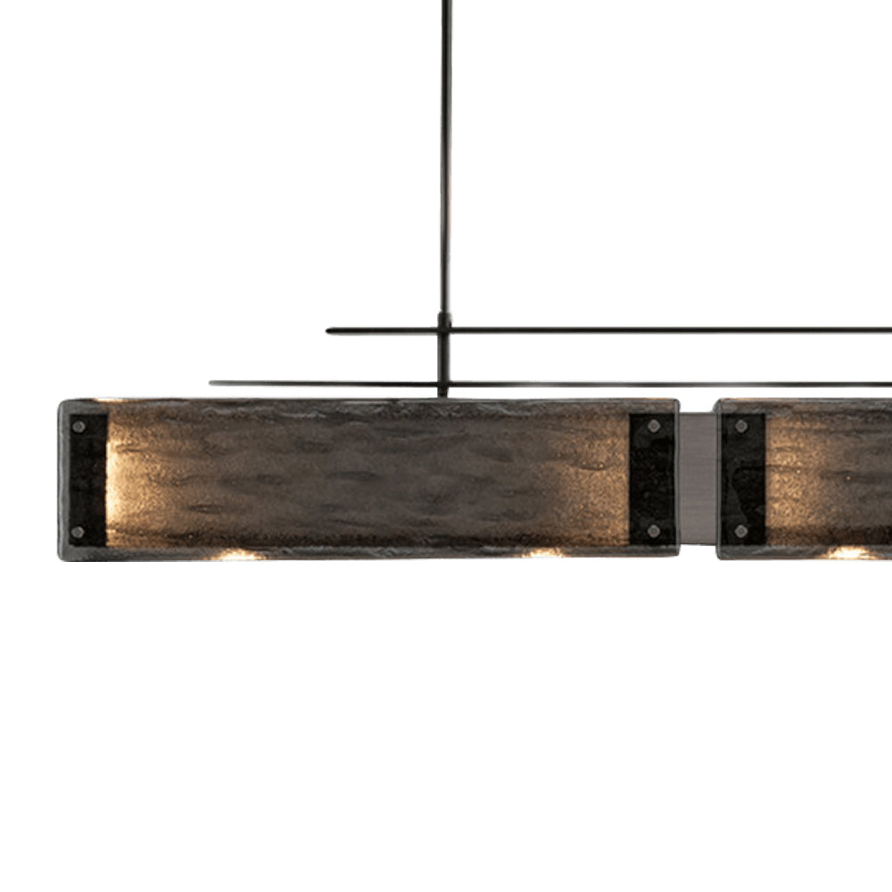 Urban Loft Parallel Linear LED Chandelier in Detail.