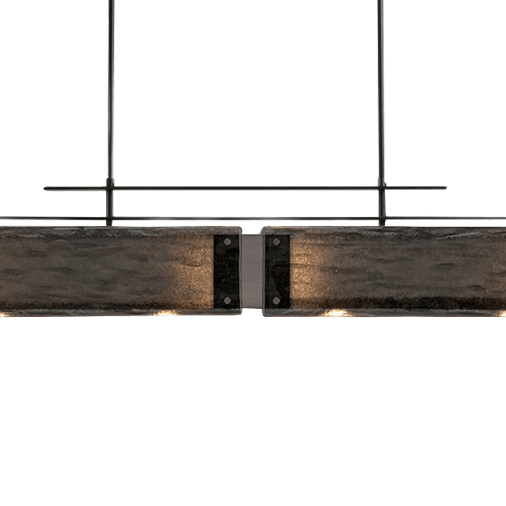 Urban Loft Parallel Linear LED Chandelier in Detail.