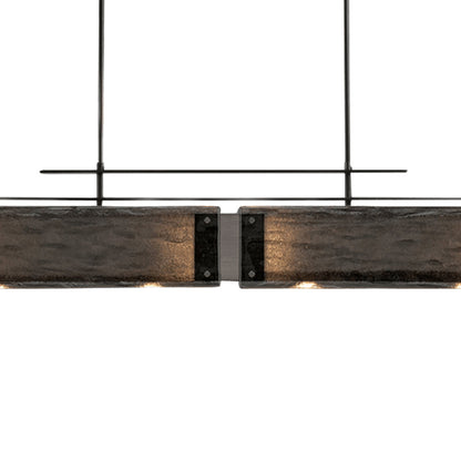Urban Loft Parallel Linear LED Chandelier in Detail.