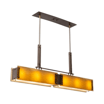 Urban Loft Trestle Linear LED Chandelier in Oil Rubbed Bronze/Bronze Granite (44.3-Inch).