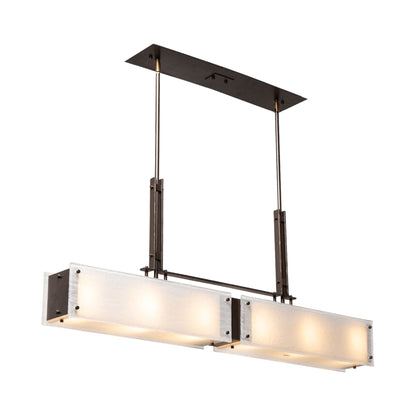 Urban Loft Trestle Linear LED Chandelier in Oil Rubbed Bronze/Frosted Granite (44.3-Inch).
