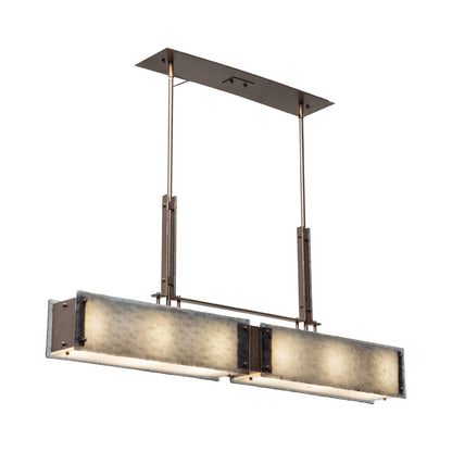 Urban Loft Trestle Linear LED Chandelier in Oil Rubbed Bronze/Smoke Granite (44.3-Inch).