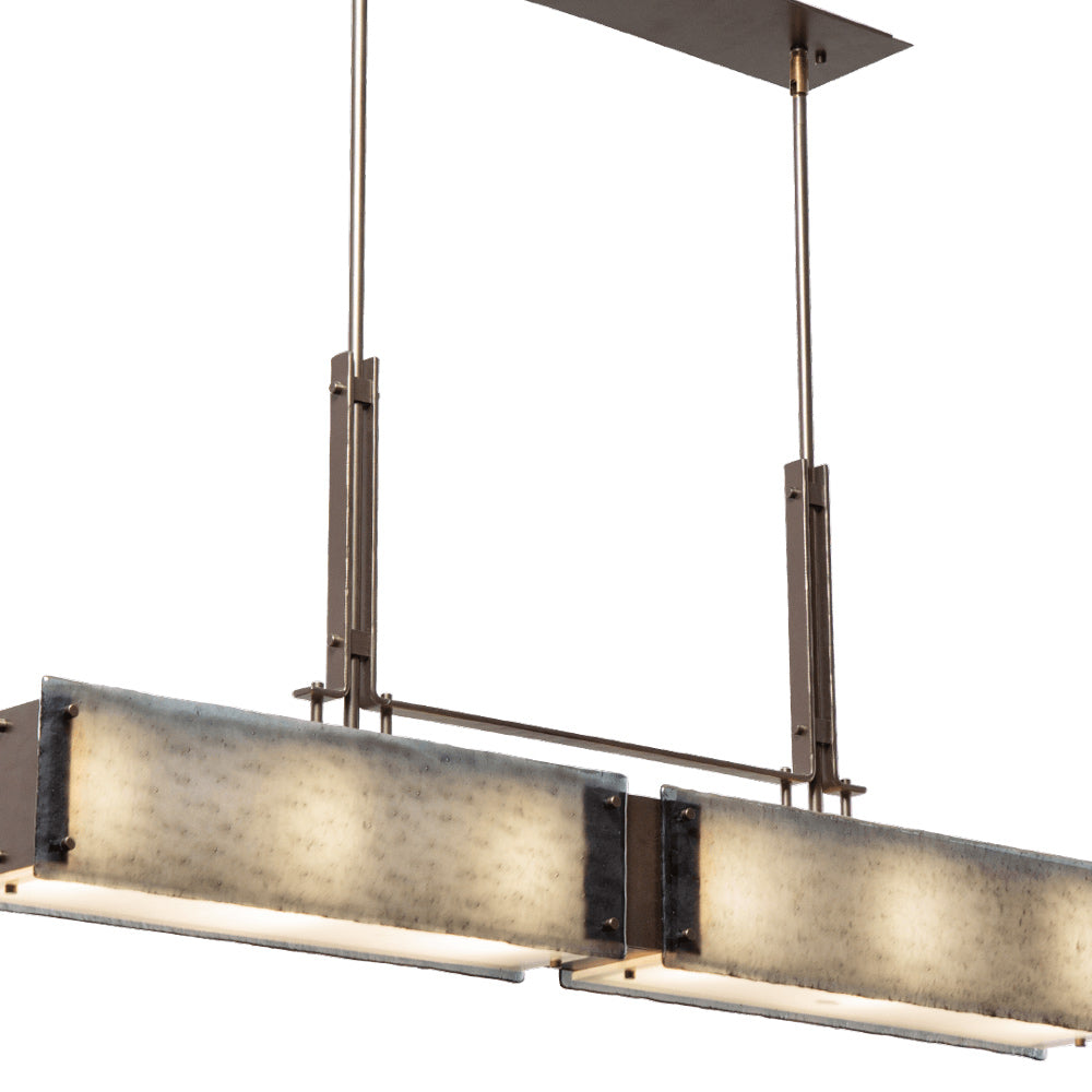 Urban Loft Trestle Linear LED Chandelier in Detail.