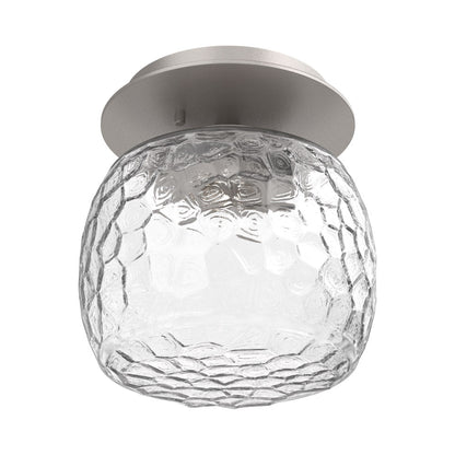 Vessel LED Ceiling / Wall Light in Beige Silver/Clear Blown Glass.