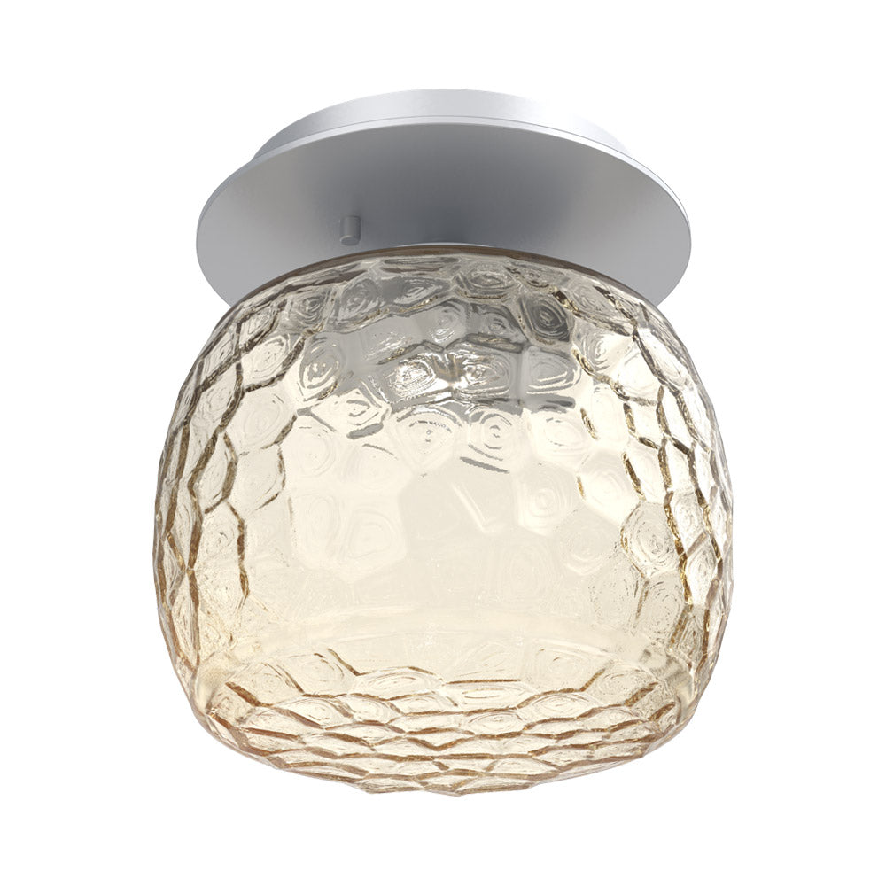 Vessel LED Ceiling / Wall Light in Classic Silver/Amber Blown Glass.