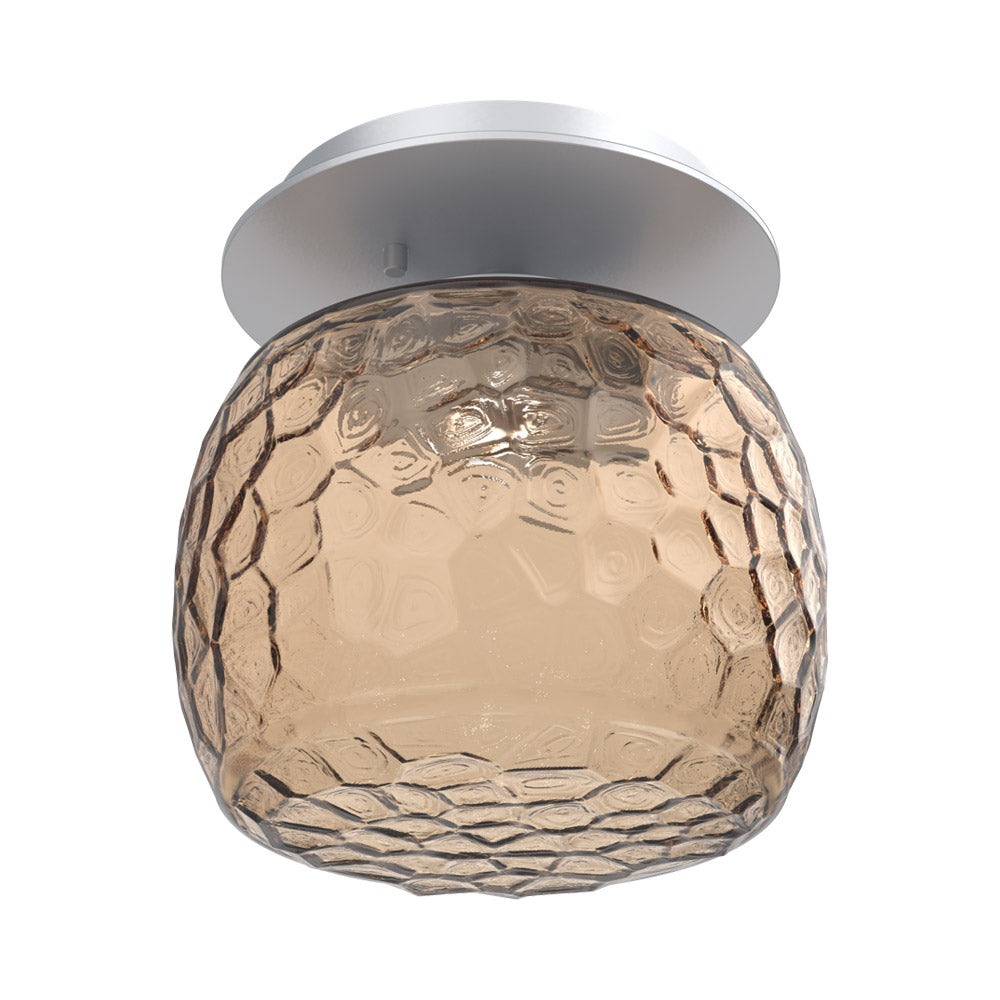 Vessel LED Ceiling / Wall Light in Classic Silver/Bronze Blown Glass.