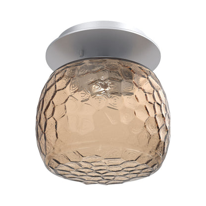 Vessel LED Ceiling / Wall Light in Classic Silver/Bronze Blown Glass.