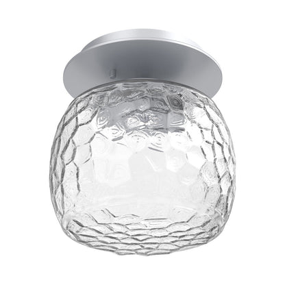 Vessel LED Ceiling / Wall Light in Classic Silver/Clear Blown Glass.