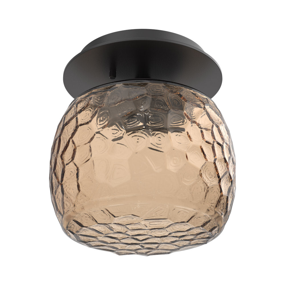 Vessel LED Ceiling / Wall Light in Matte Black/Bronze Blown Glass.