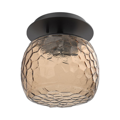 Vessel LED Ceiling / Wall Light in Matte Black/Bronze Blown Glass.