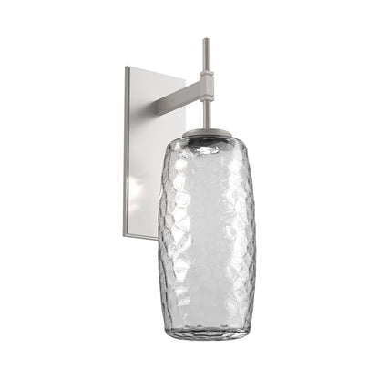 Vessel Tempo LED Wall Light in Beige Silver/Clear Blown Glass.