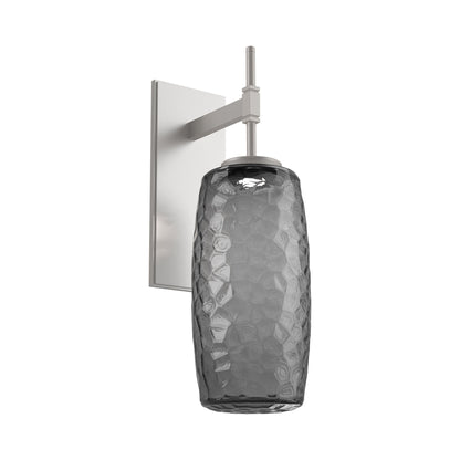 Vessel Tempo LED Wall Light in Beige Silver/Smoke Blown Glass.