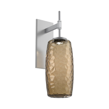 Vessel Tempo LED Wall Light in Classic Silver/Bronze Blown Glass.