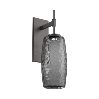 Vessel Tempo LED Wall Light in Graphite/Smoke Blown Glass.