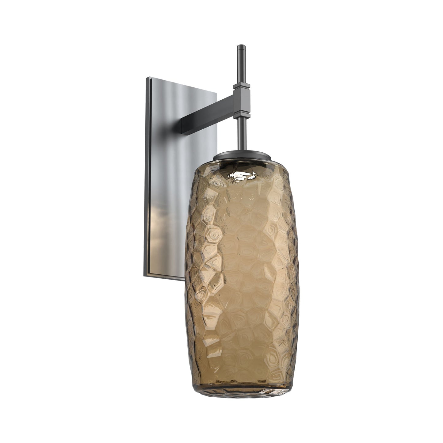 Vessel Tempo LED Wall Light in Gunmetal/Bronze Blown Glass.
