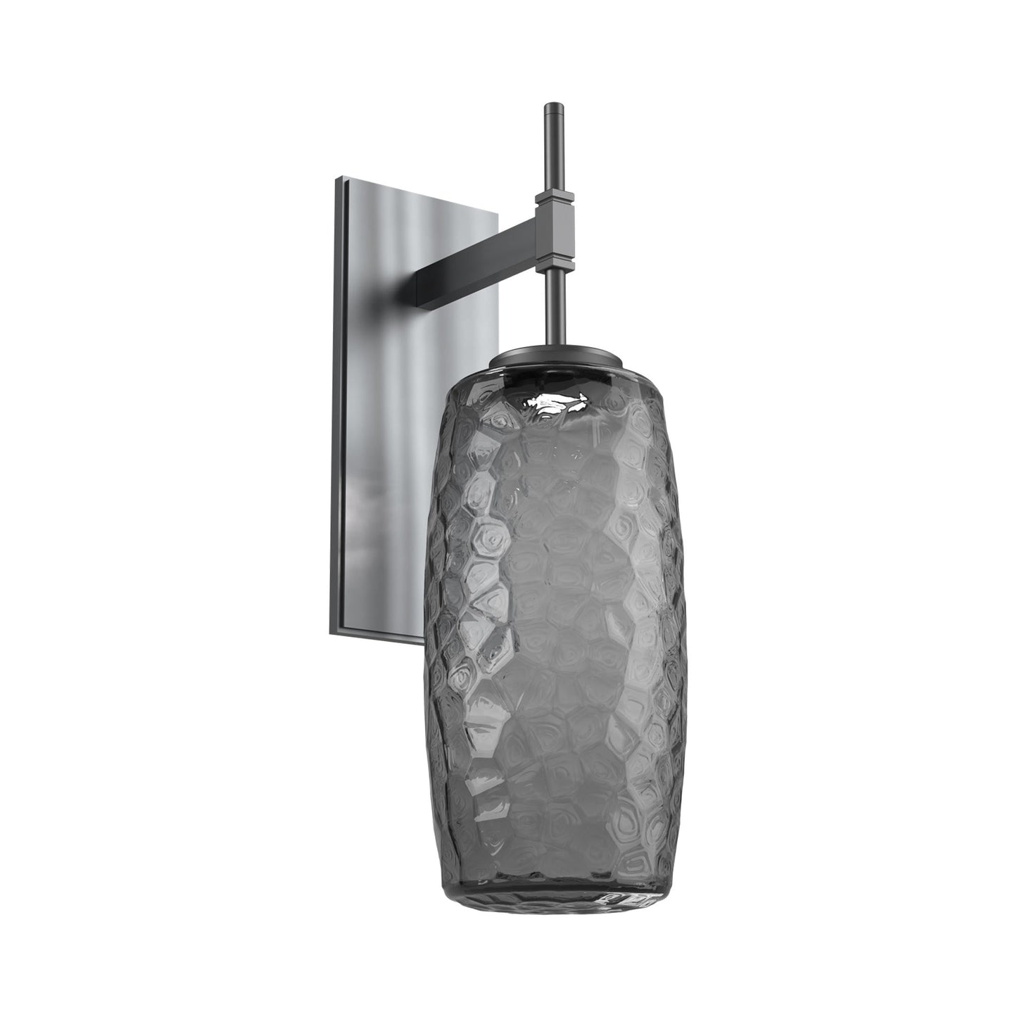 Vessel Tempo LED Wall Light in Gunmetal/Smoke Blown Glass.