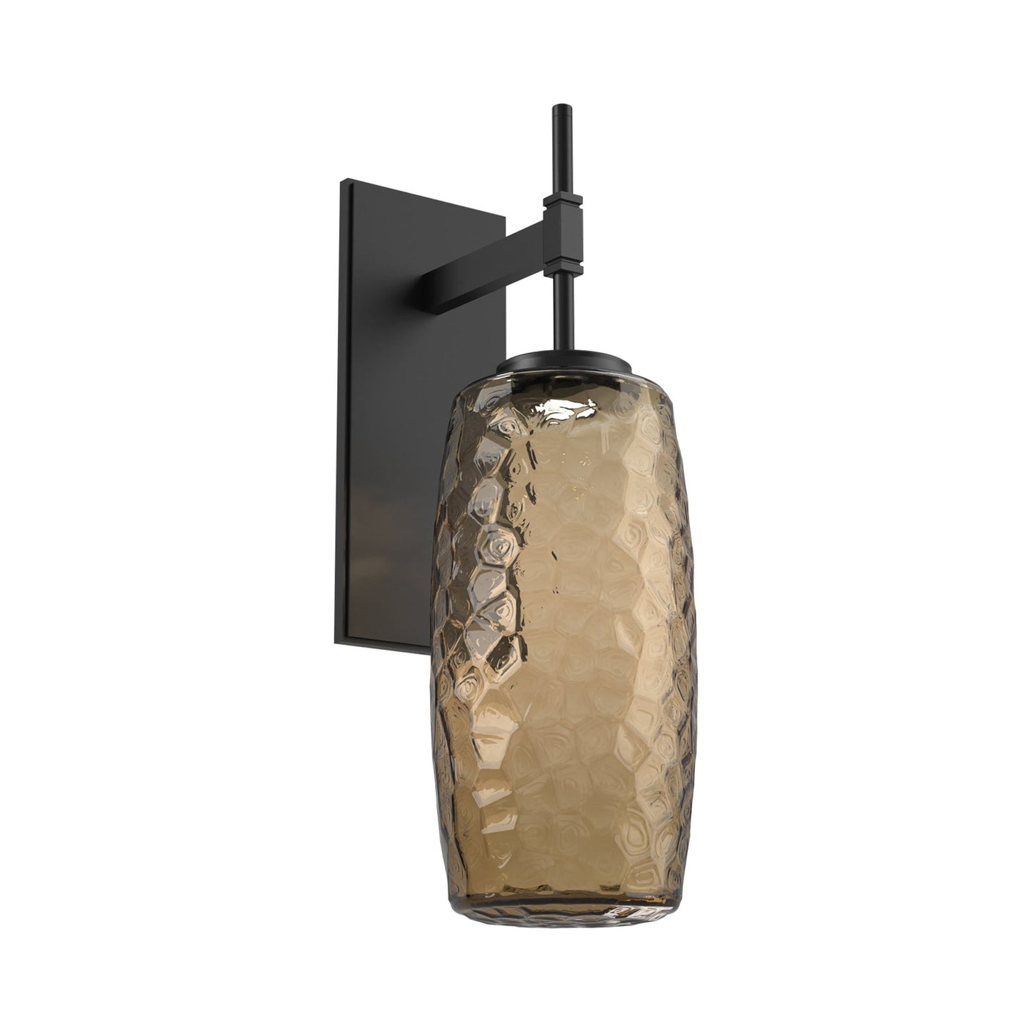 Vessel Tempo LED Wall Light in Matte Black/Bronze Blown Glass.