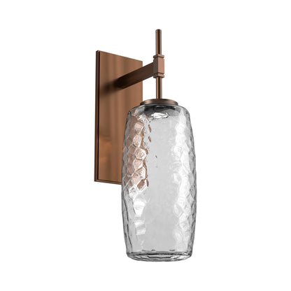 Vessel Tempo LED Wall Light in Oil Rubbed Bronze/Clear Blown Glass.