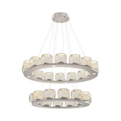 Vessel Two-Tier Ring LED Chandelier.