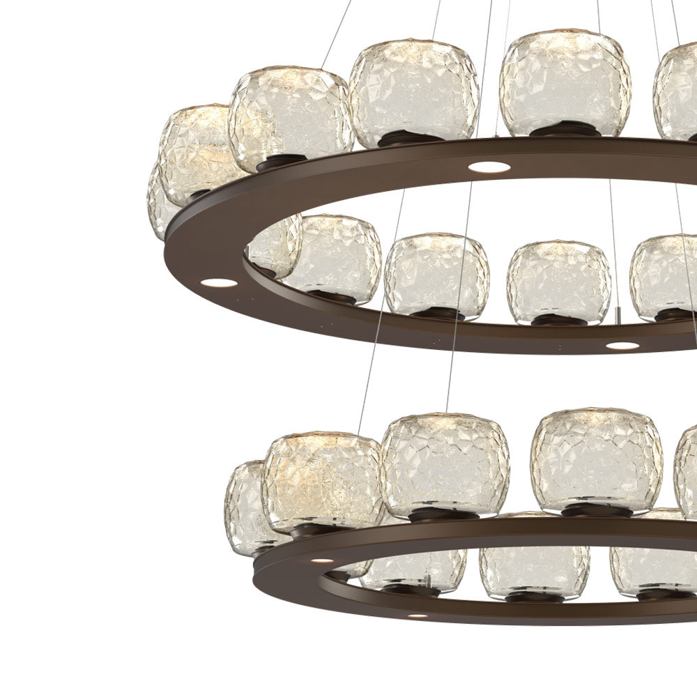 Vessel Two-Tier Ring LED Chandelier in Detail.