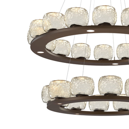 Vessel Two-Tier Ring LED Chandelier in Detail.