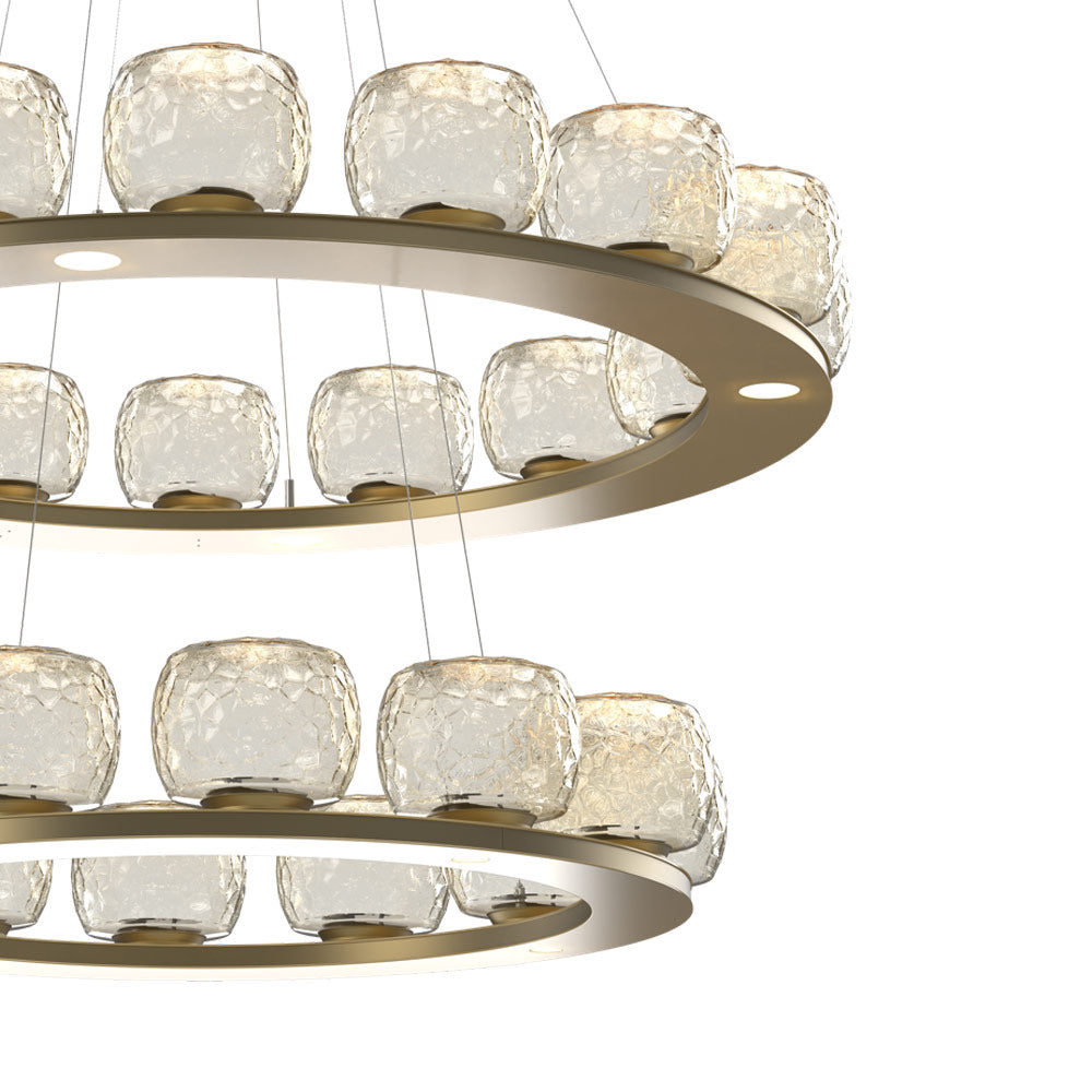 Vessel Two-Tier Ring LED Chandelier in Detail.