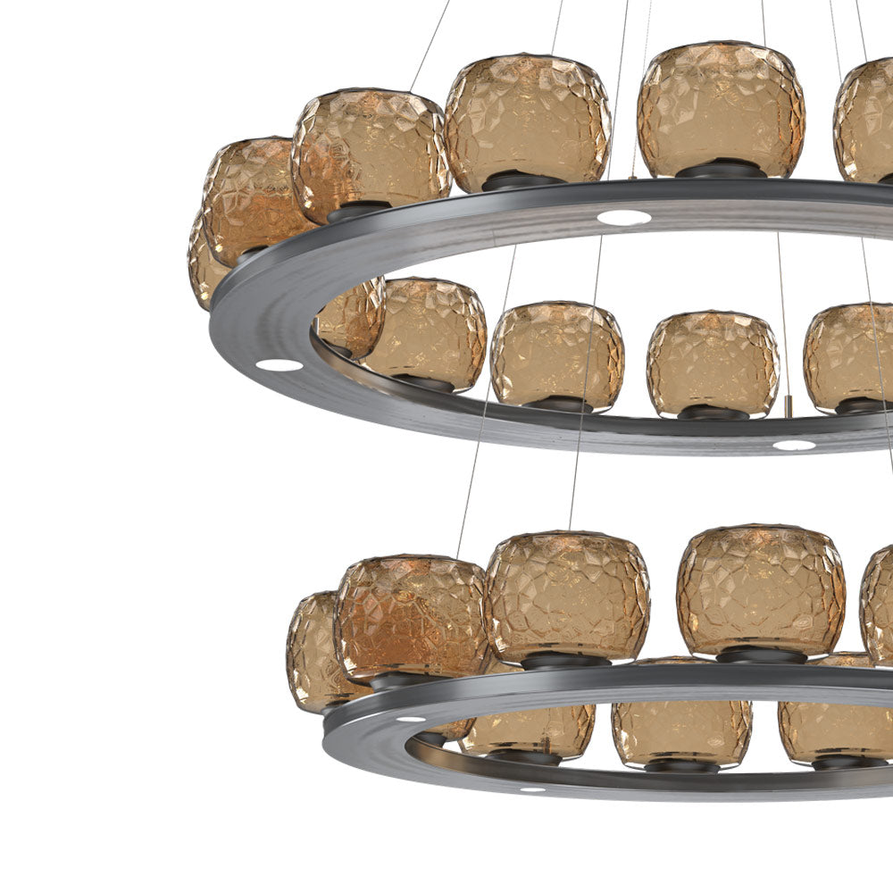 Vessel Two-Tier Ring LED Chandelier in Detail.