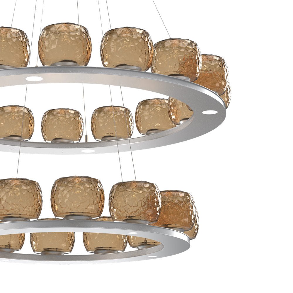 Vessel Two-Tier Ring LED Chandelier in Detail.