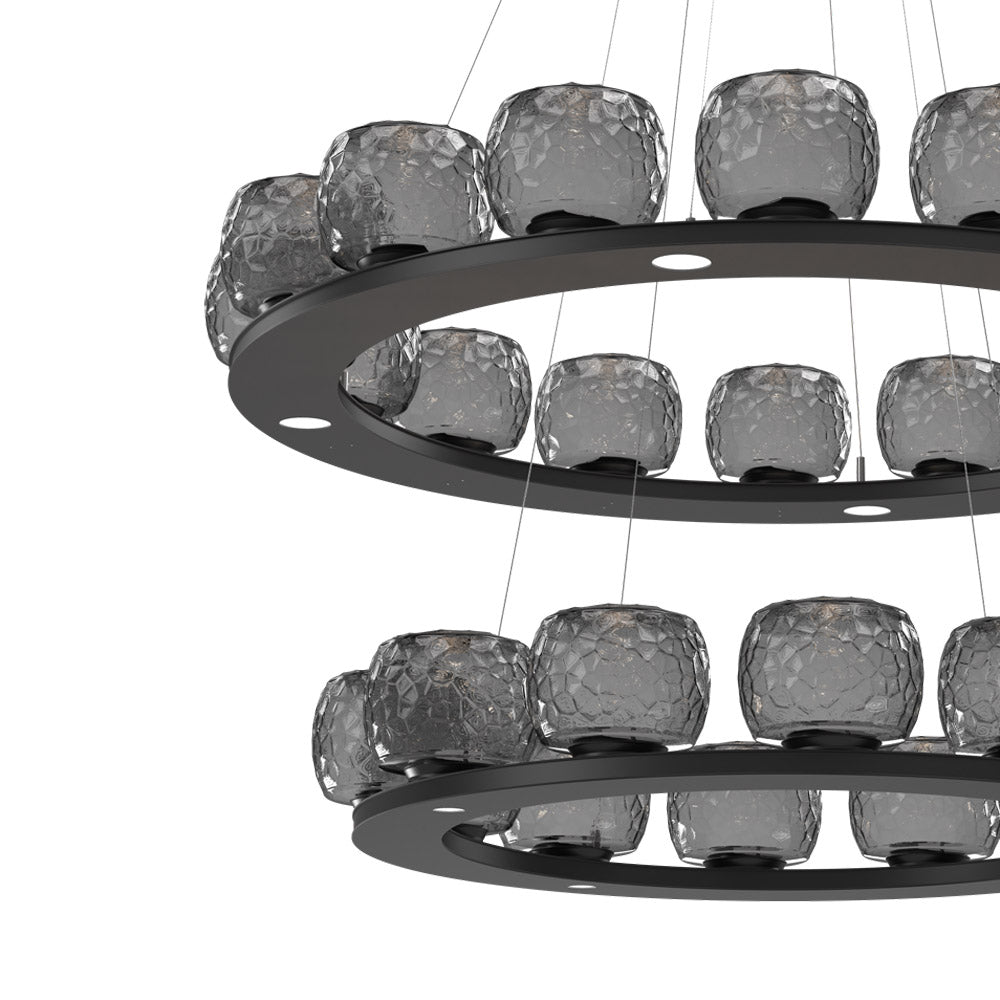 Vessel Two-Tier Ring LED Chandelier in Detail.