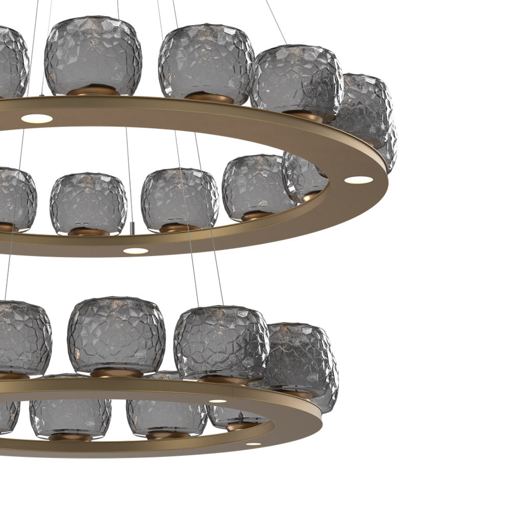 Vessel Two-Tier Ring LED Chandelier in Detail.