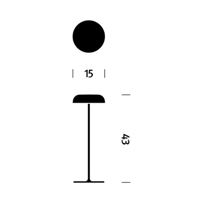 Ode® Freestanding LED Floor Lamp - line drawing.