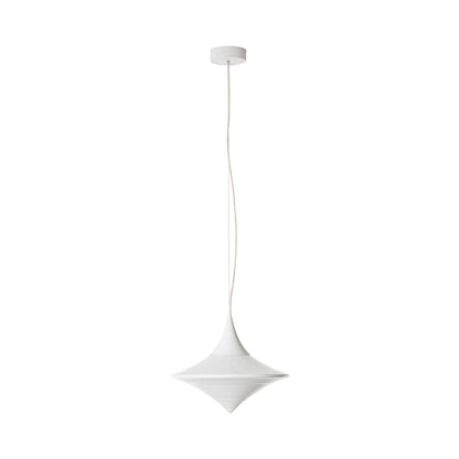 Disca Pendant Light in Matt White/Opal White Glass (Small).