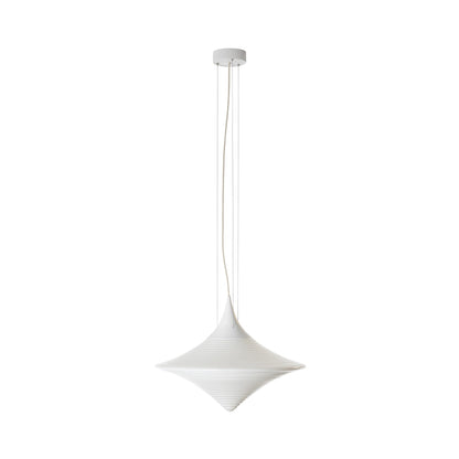 Disca Pendant Light in Matt White/Opal White Glass (Large).