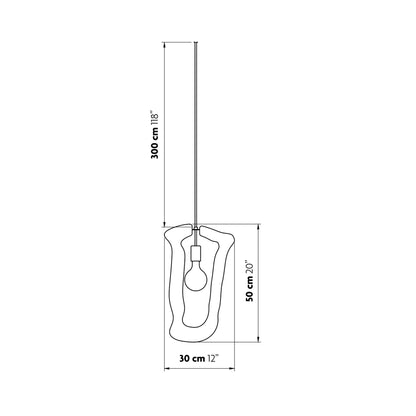 Esprit Ya-Ya Pendant Light - line drawing.