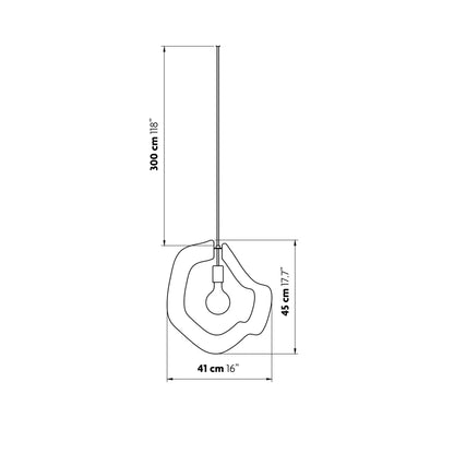 Esprit Ya-Ya Pendant Light - line drawing.