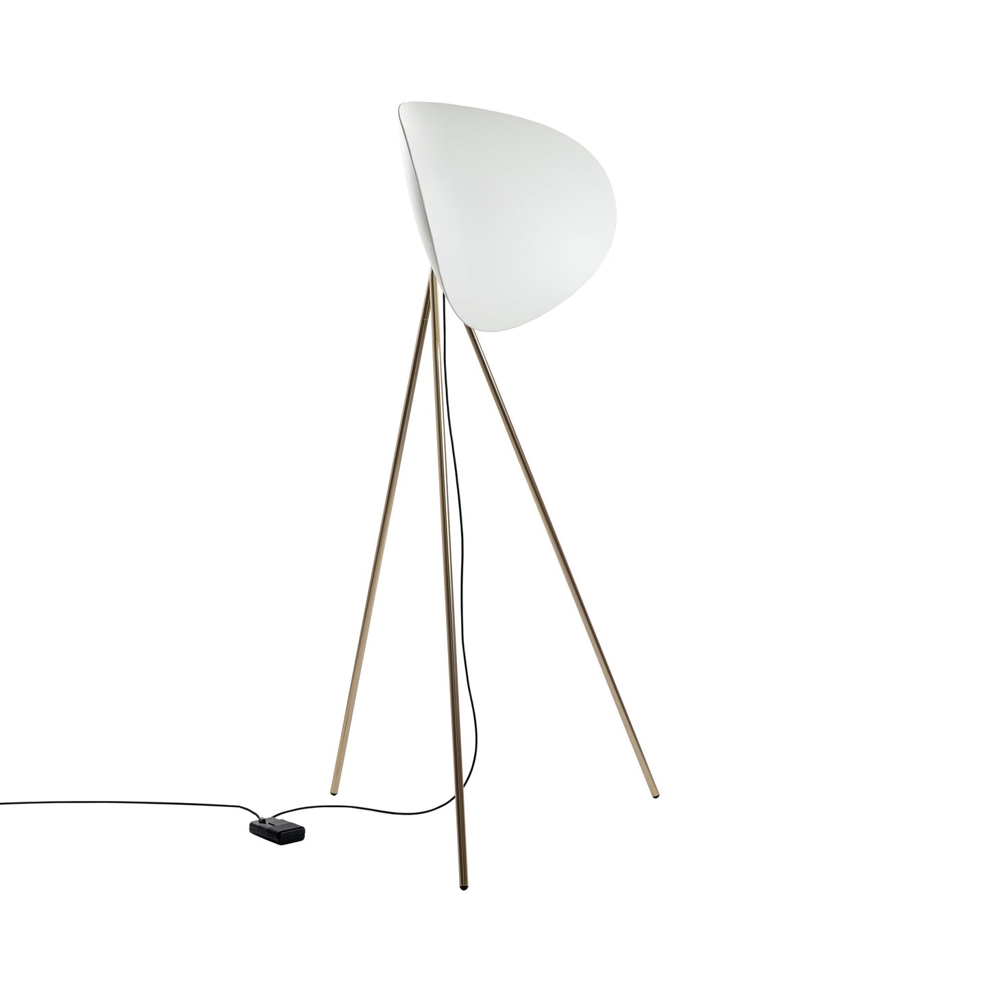 Infinity LED Floor Lamp in Brushed Gold (White).