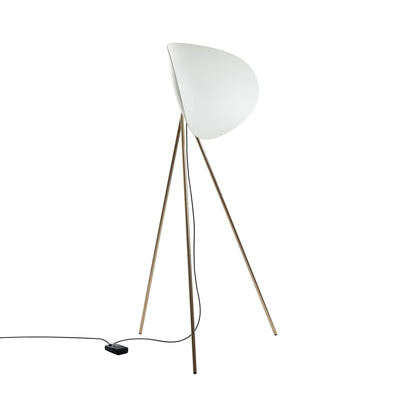 Infinity LED Floor Lamp in Brushed Gold (White).